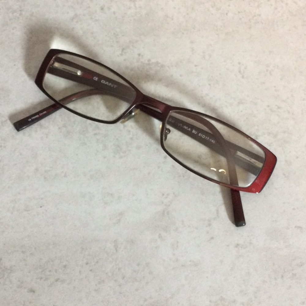GANT Red Metallic Eyeglasses for prescription